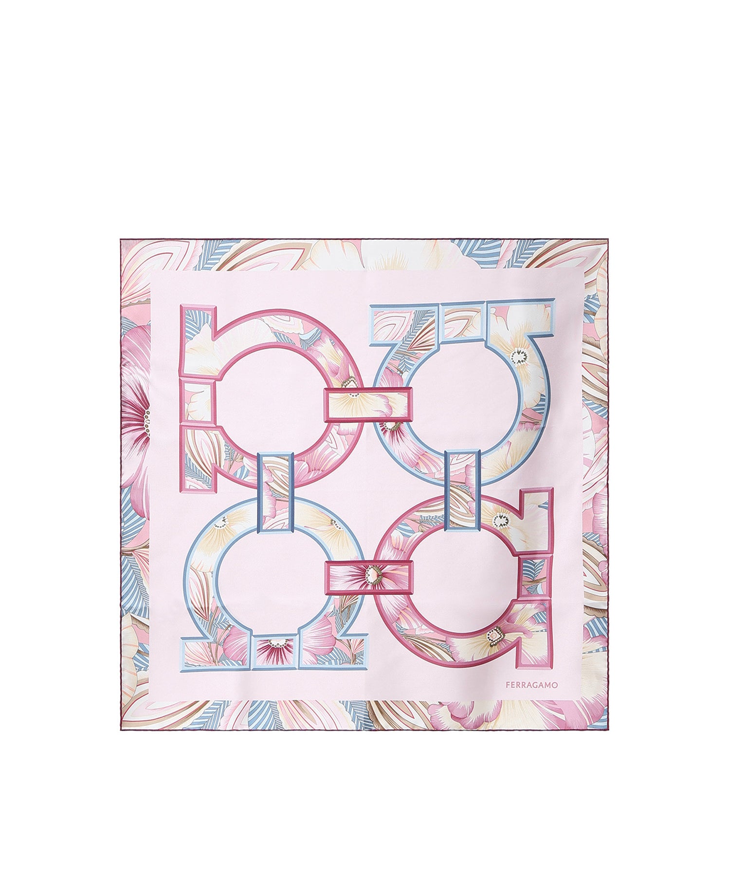 Foulard in seta con stampa 310230 790114003 FERRAGAMO 