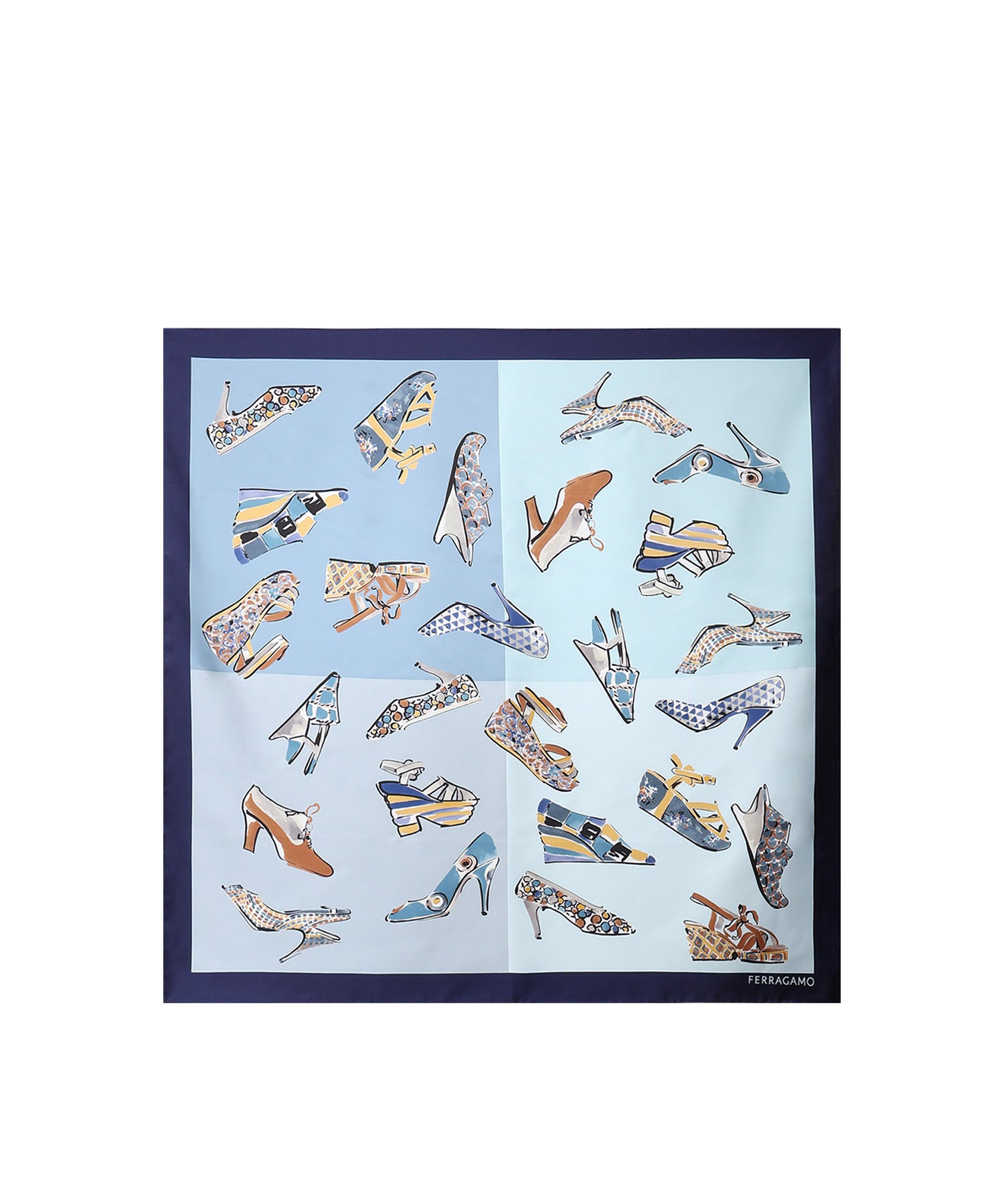 Foulard in seta con stampa 310231 789877003 FERRAGAMO 