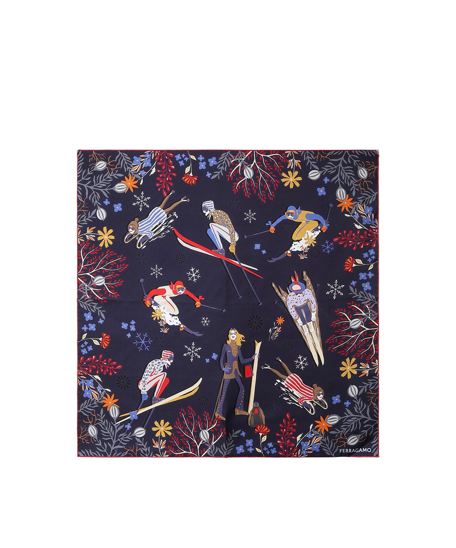 Foulard in seta con stampa 310240 794762002 FERRAGAMO 