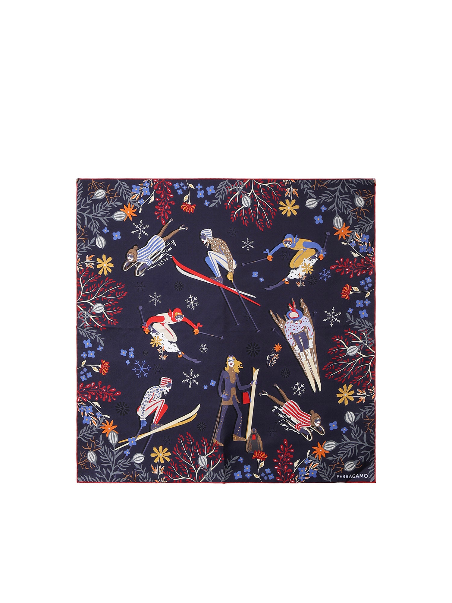 Foulard in seta con stampa 310240 794762002 FERRAGAMO 
