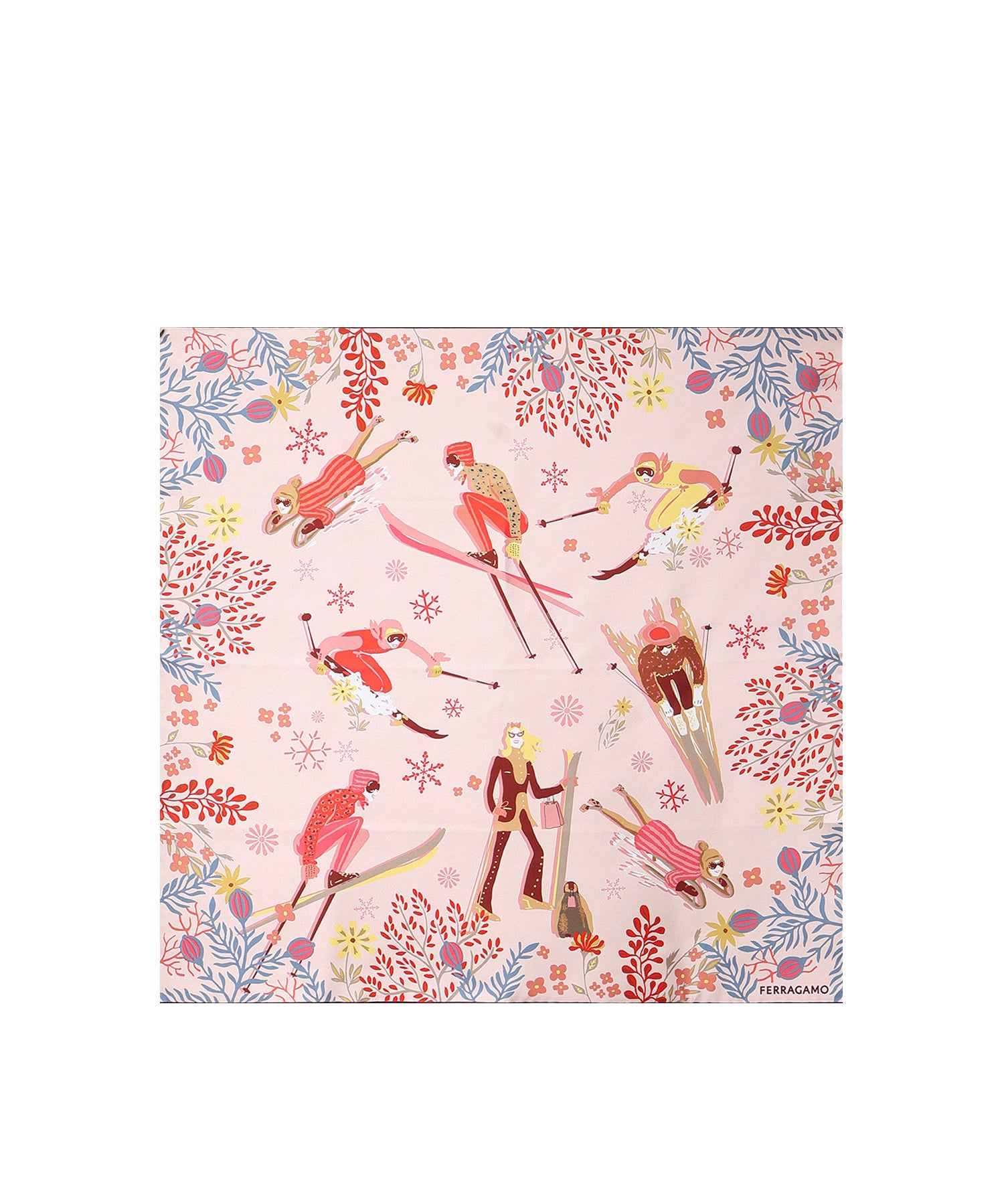 Foulard in seta con stampa 310240 794763001 FERRAGAMO 