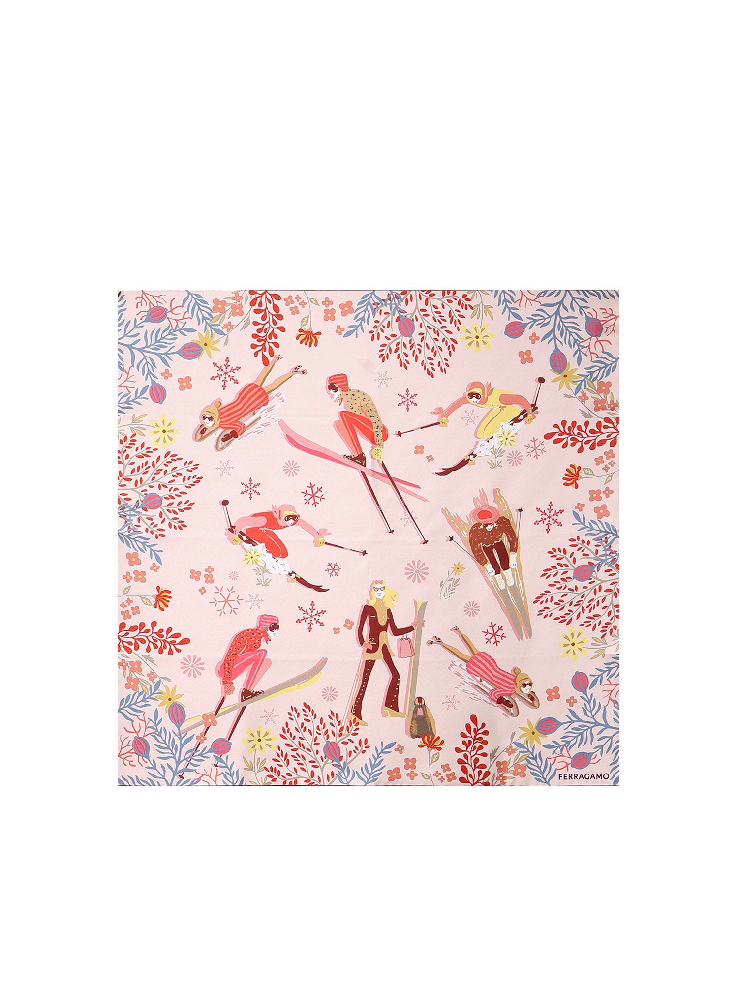 Foulard in seta con stampa 310240 794763001 FERRAGAMO 