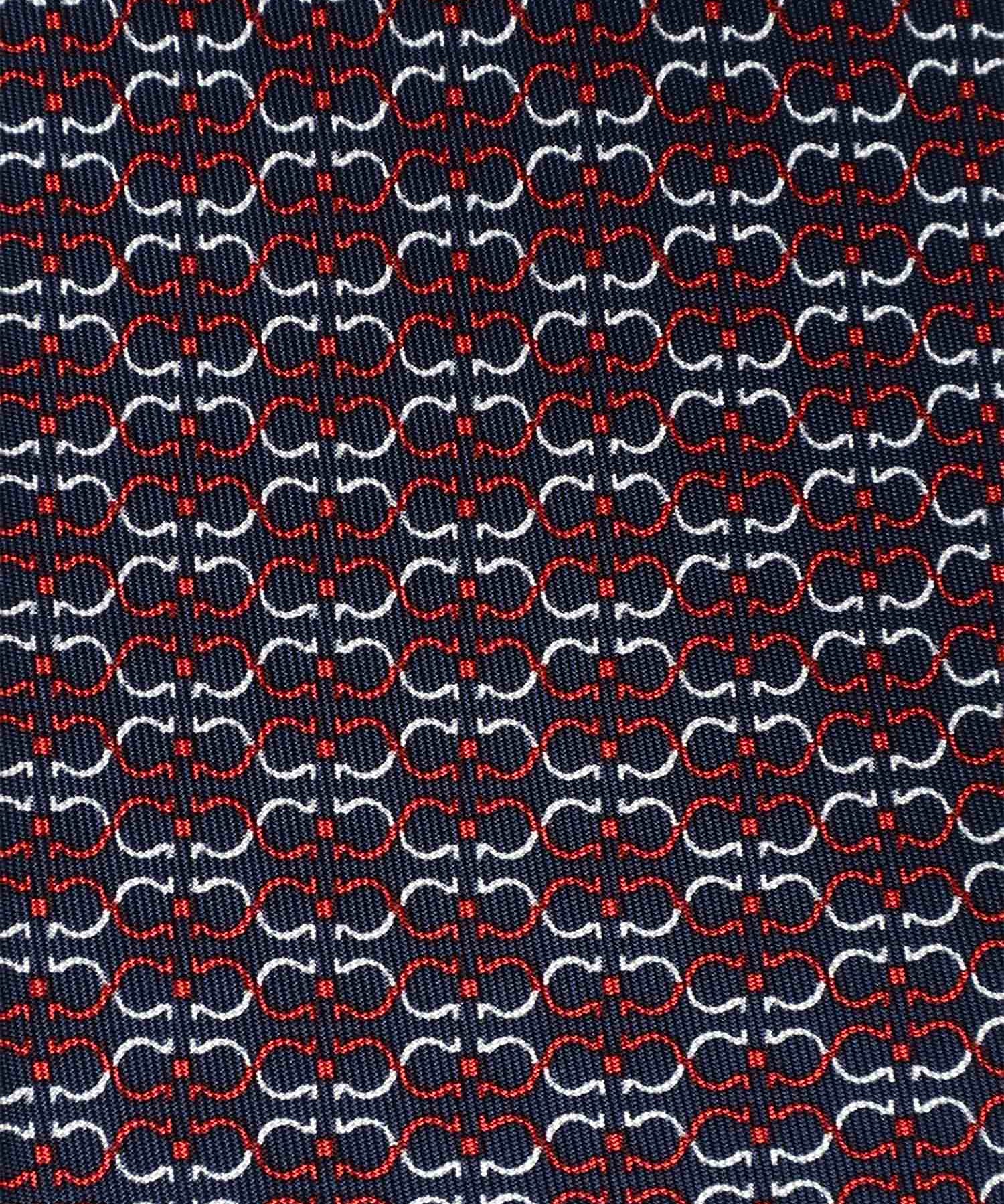 Cravatta in seta con stampa 351204 778439001 FERRAGAMO 