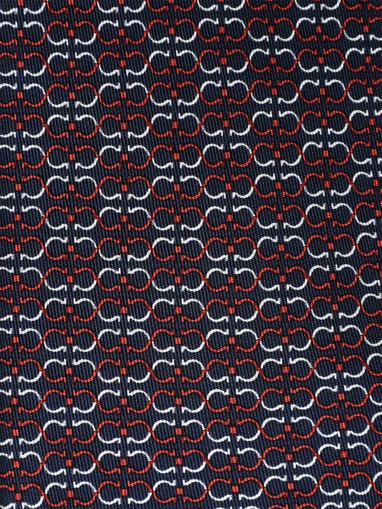 Cravatta in seta con stampa 351204 778439001 FERRAGAMO 