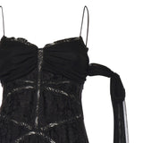 Abito Rita in seta e pizzo CD3447 BLACK FOR LOVE & LEMONS 