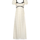 Abito lungo in pizzo CD3967 CREAM FOR LOVE & LEMONS 