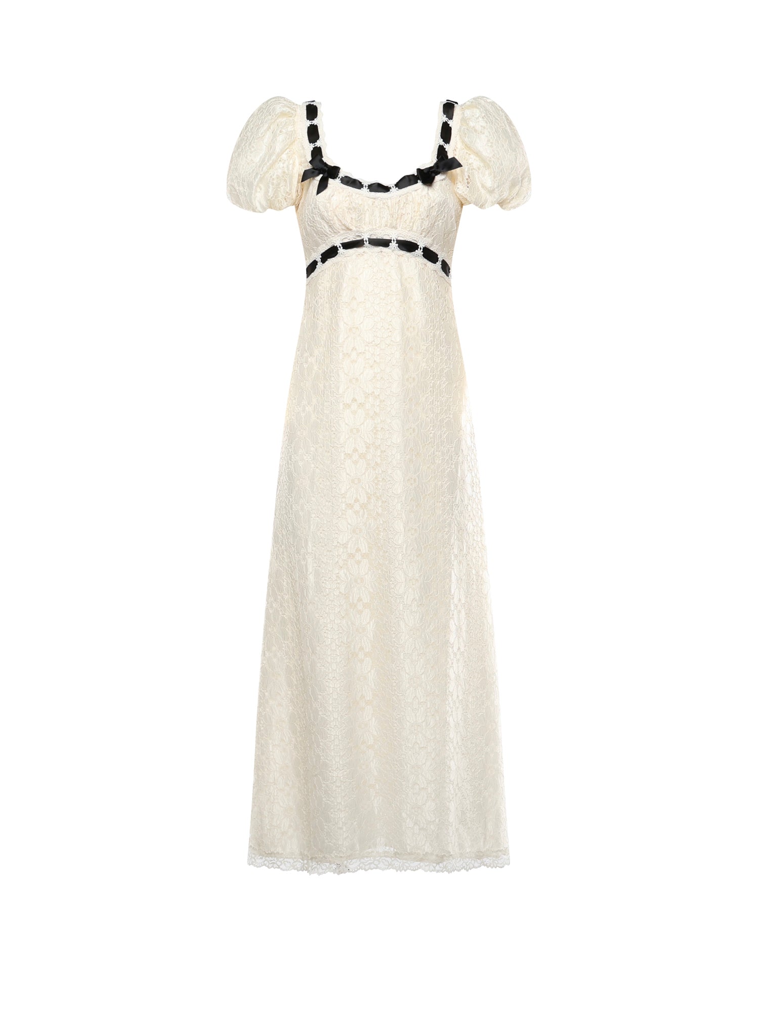 Abito lungo in pizzo CD3967 CREAM FOR LOVE & LEMONS 