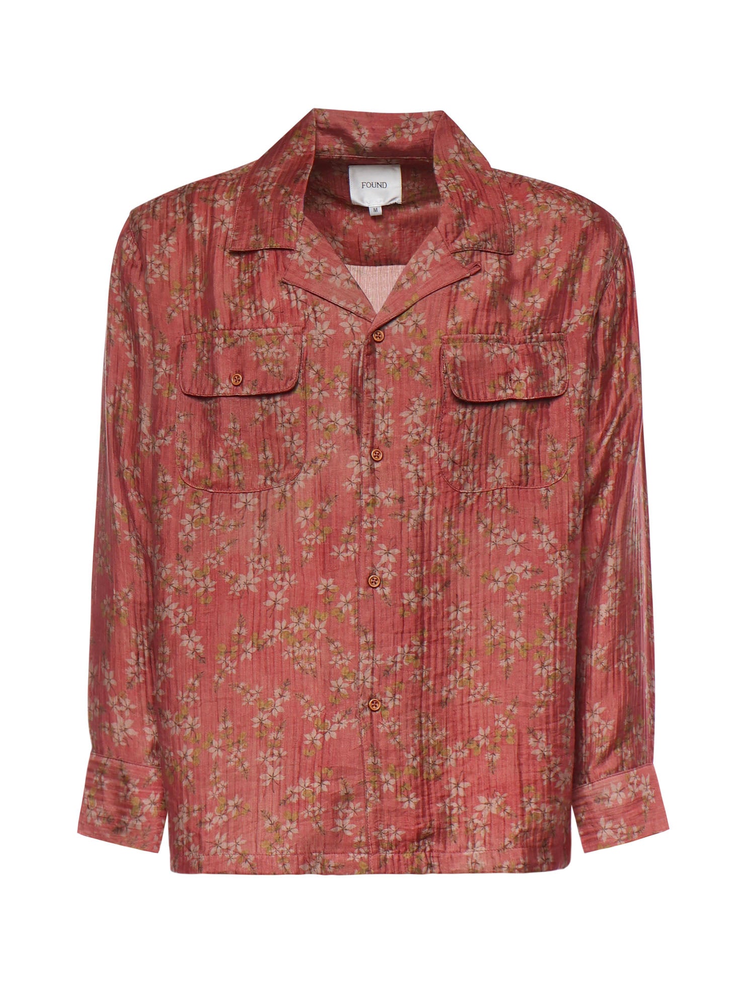 Camicia Floral Camp in misto viscosa<BR/> FOSS26SR01313 0842 FOUND 