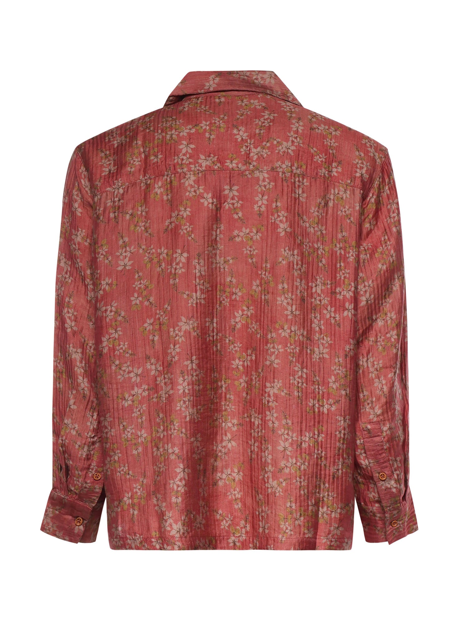 Camicia Floral Camp in misto viscosa<BR/> FOSS26SR01313 0842 FOUND 
