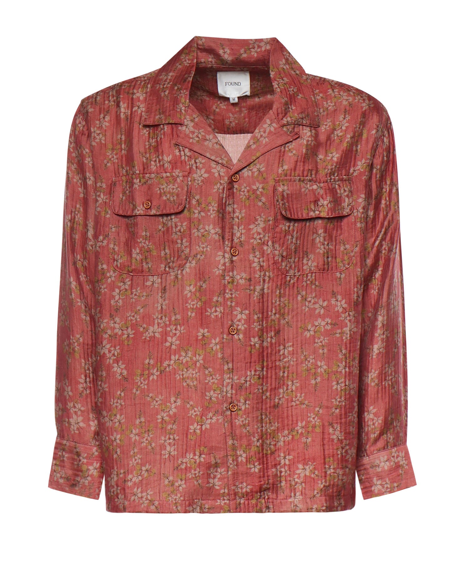 Camicia Floral Camp in misto viscosa<BR/> FOSS26SR01313 0842 FOUND 