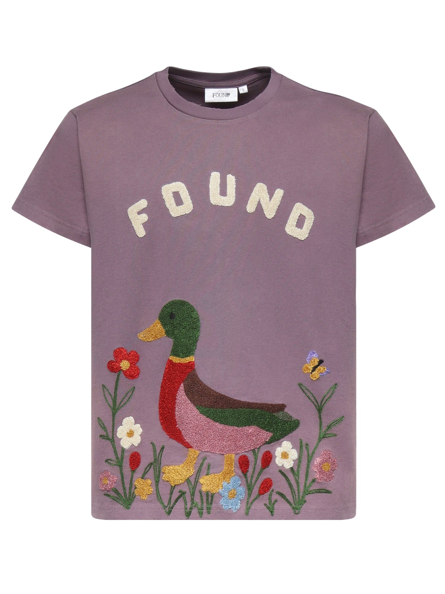 T-shirt con ricamo in cotone FOSS26TT09012 6363 FOUND 