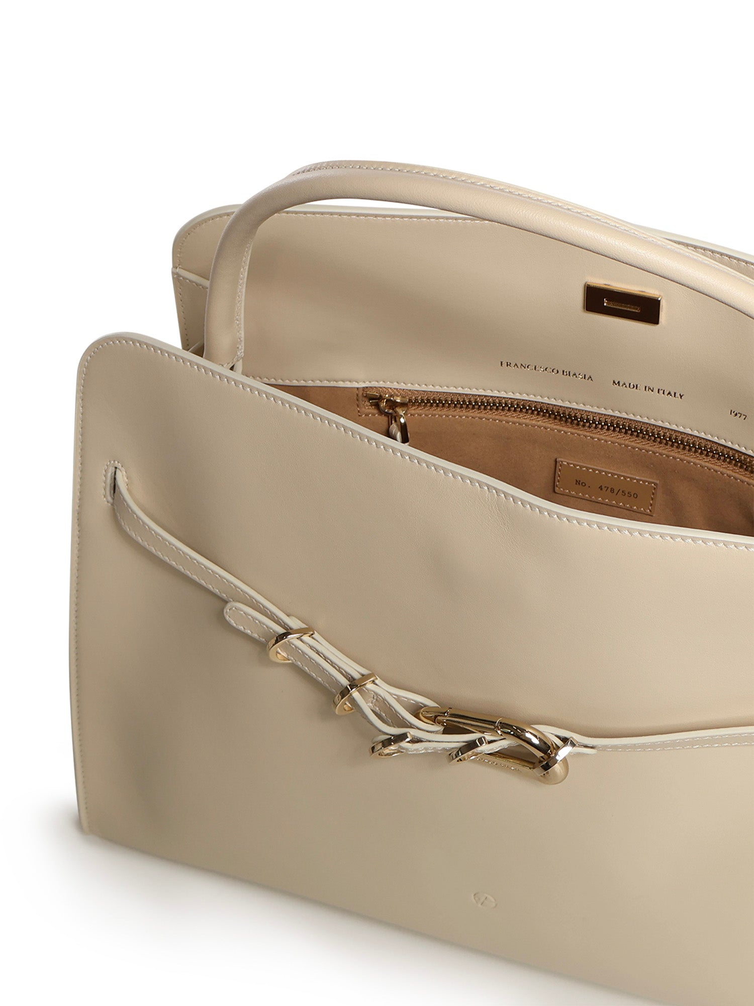 Borsa Iconic Always-On in pelle<BR/> FBBP9JE02 CASHMERE FRANCESCO BIASIA 