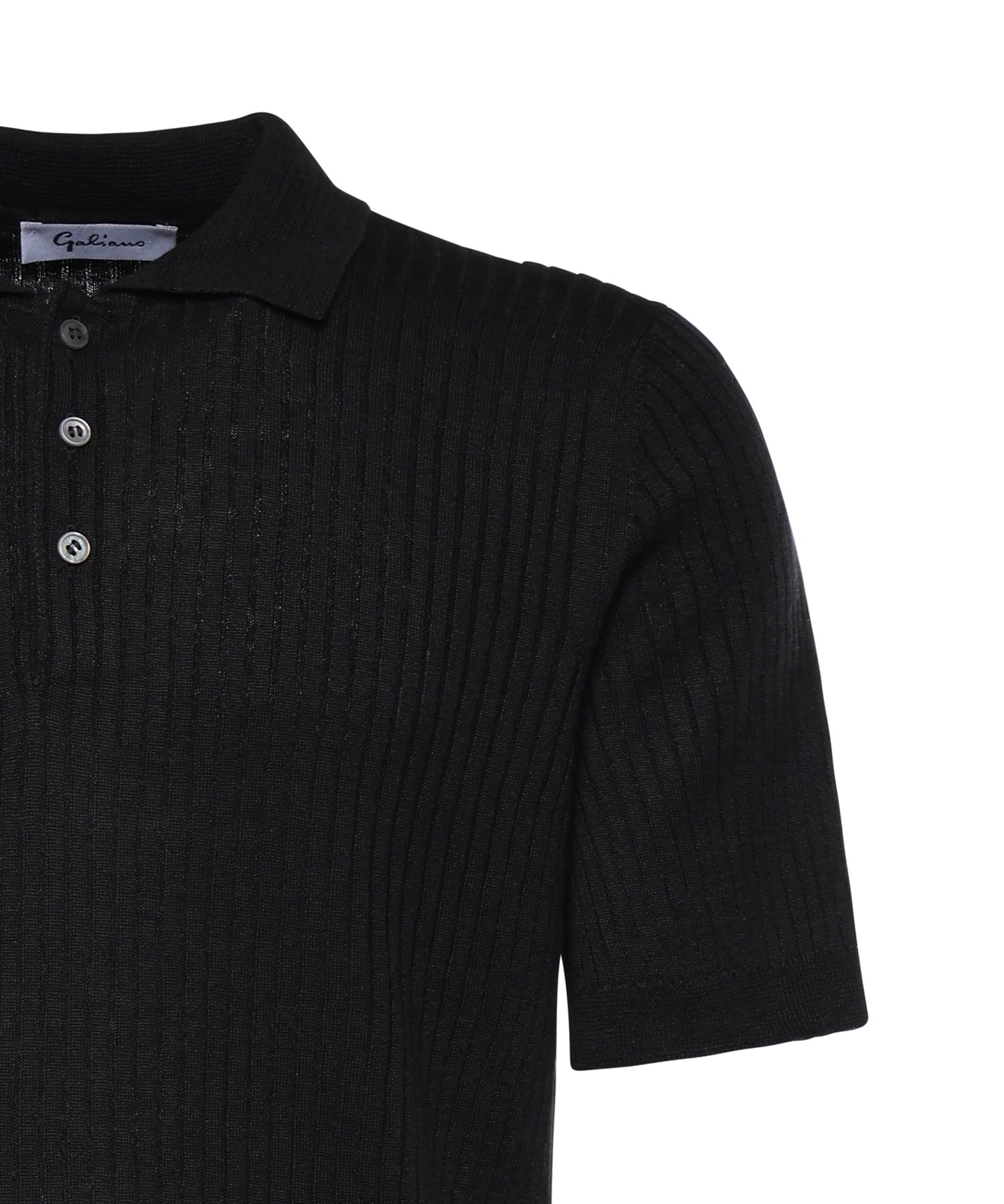 Polo in cotone a coste 57118 18641099 GALIANO 