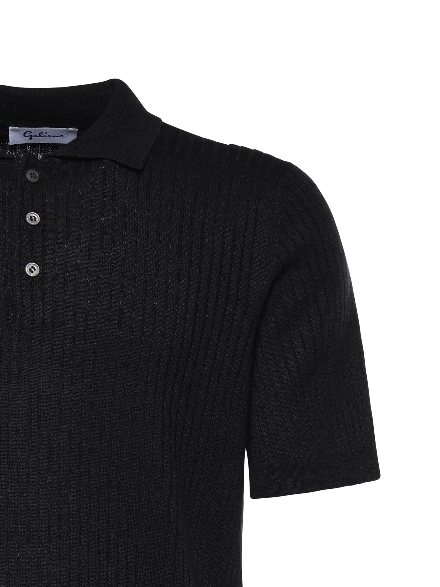 Polo in cotone a coste 57118 18641099 GALIANO 