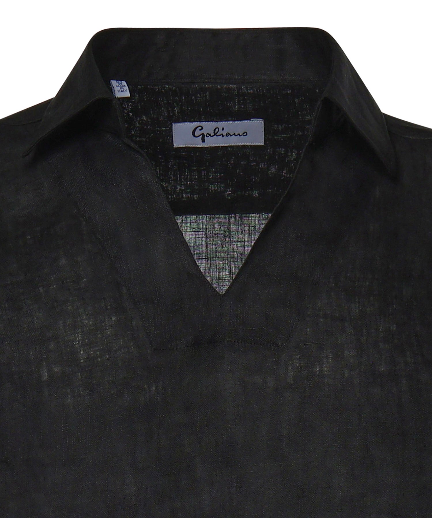 Polo Atlantis in lino ATLANTIS NERO GALIANO 