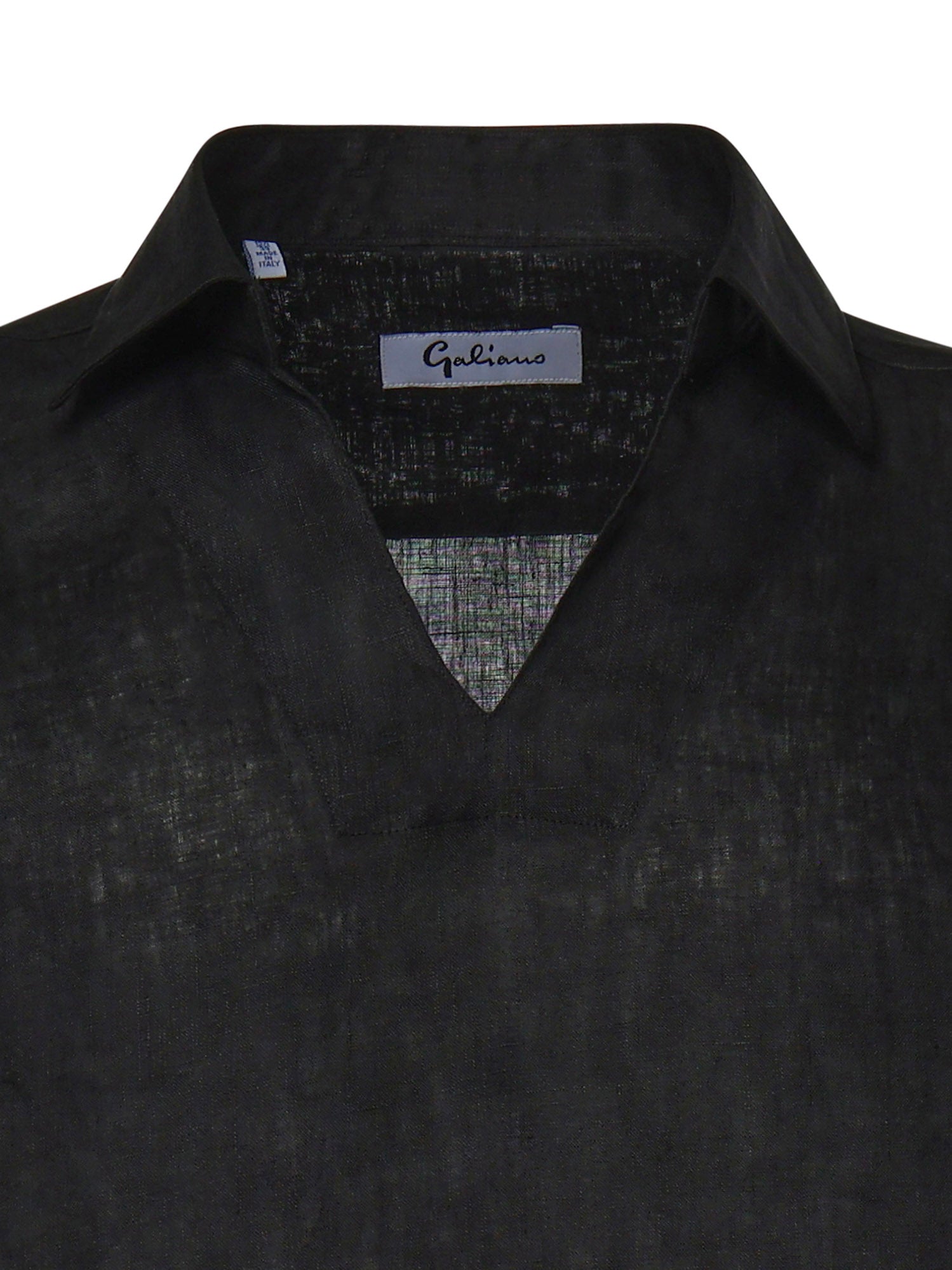 Polo Atlantis in lino ATLANTIS NERO GALIANO 