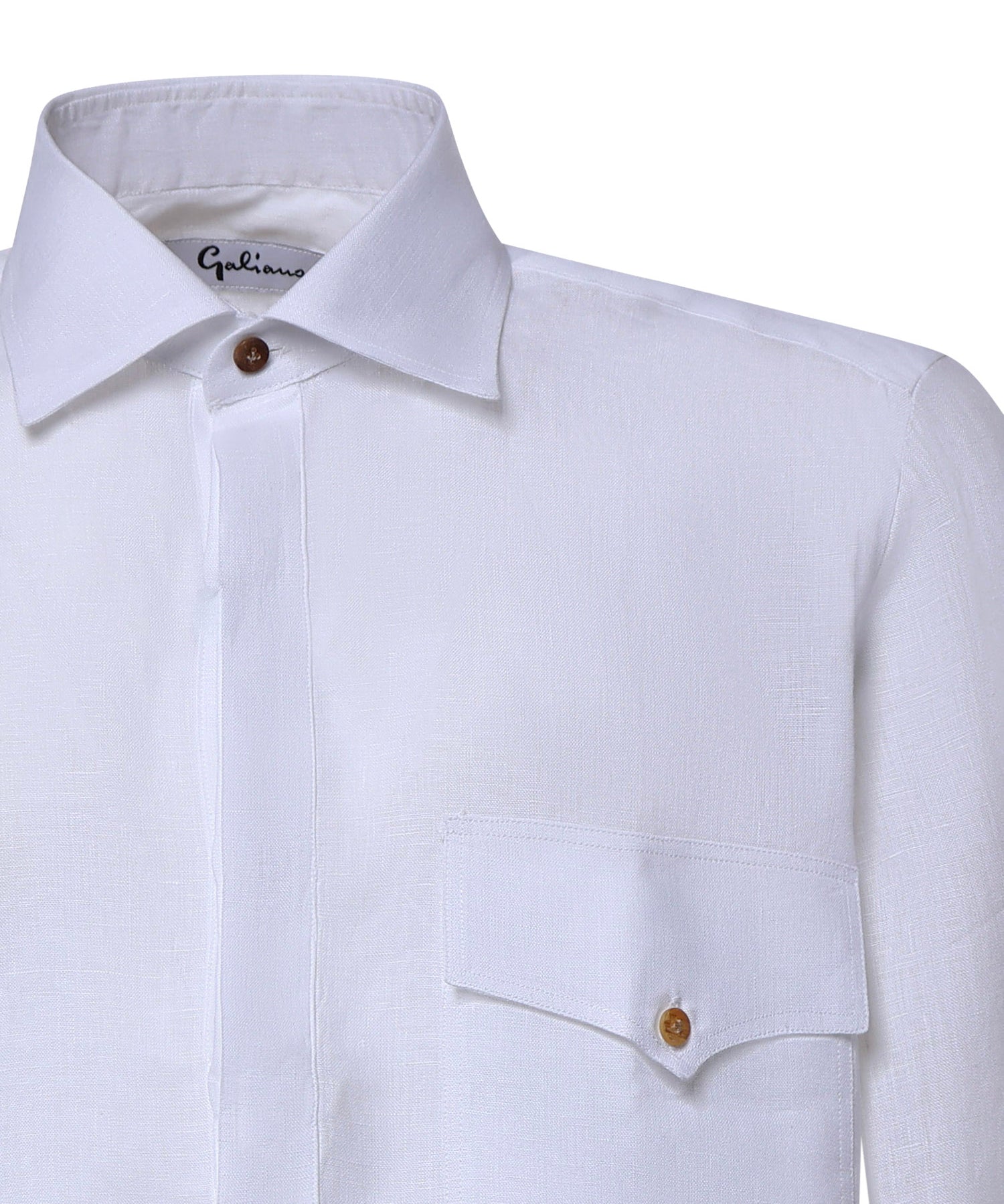 Camicia Rits in lino RITS BIANCO GALIANO 