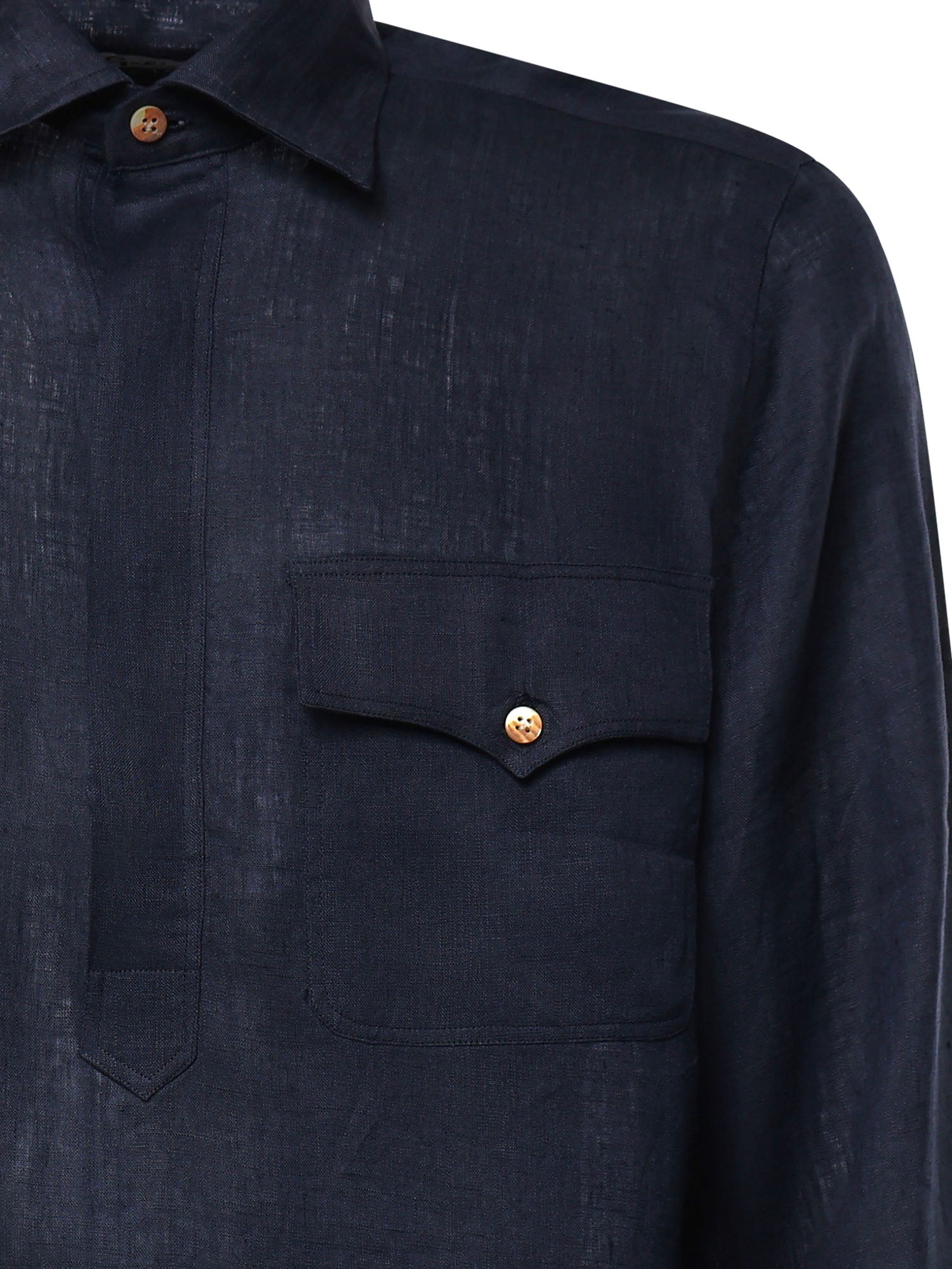 Camicia Rits in lino RITS BLU GALIANO 