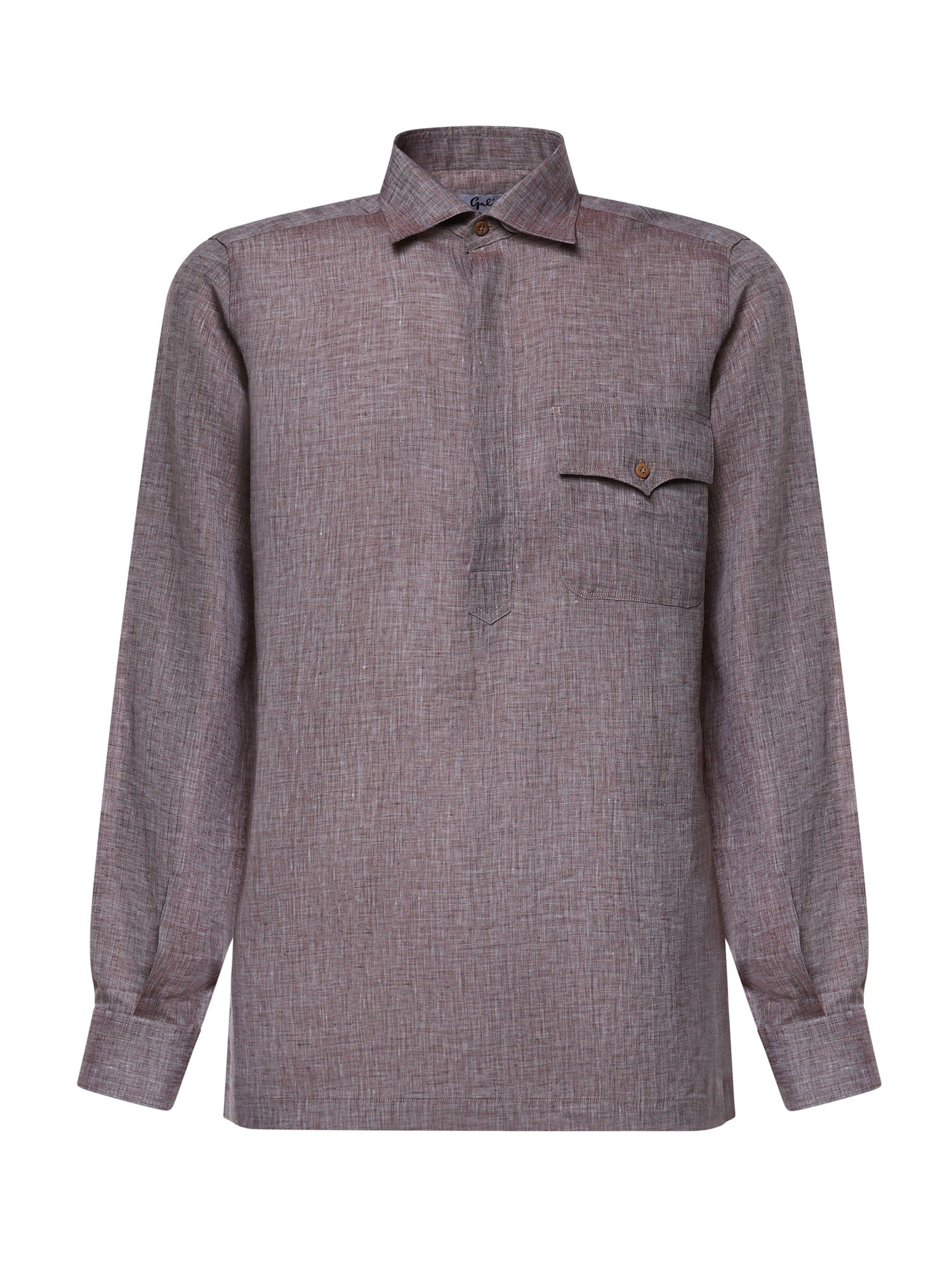 Camicia Rits in lino RITS KAKI GALIANO 