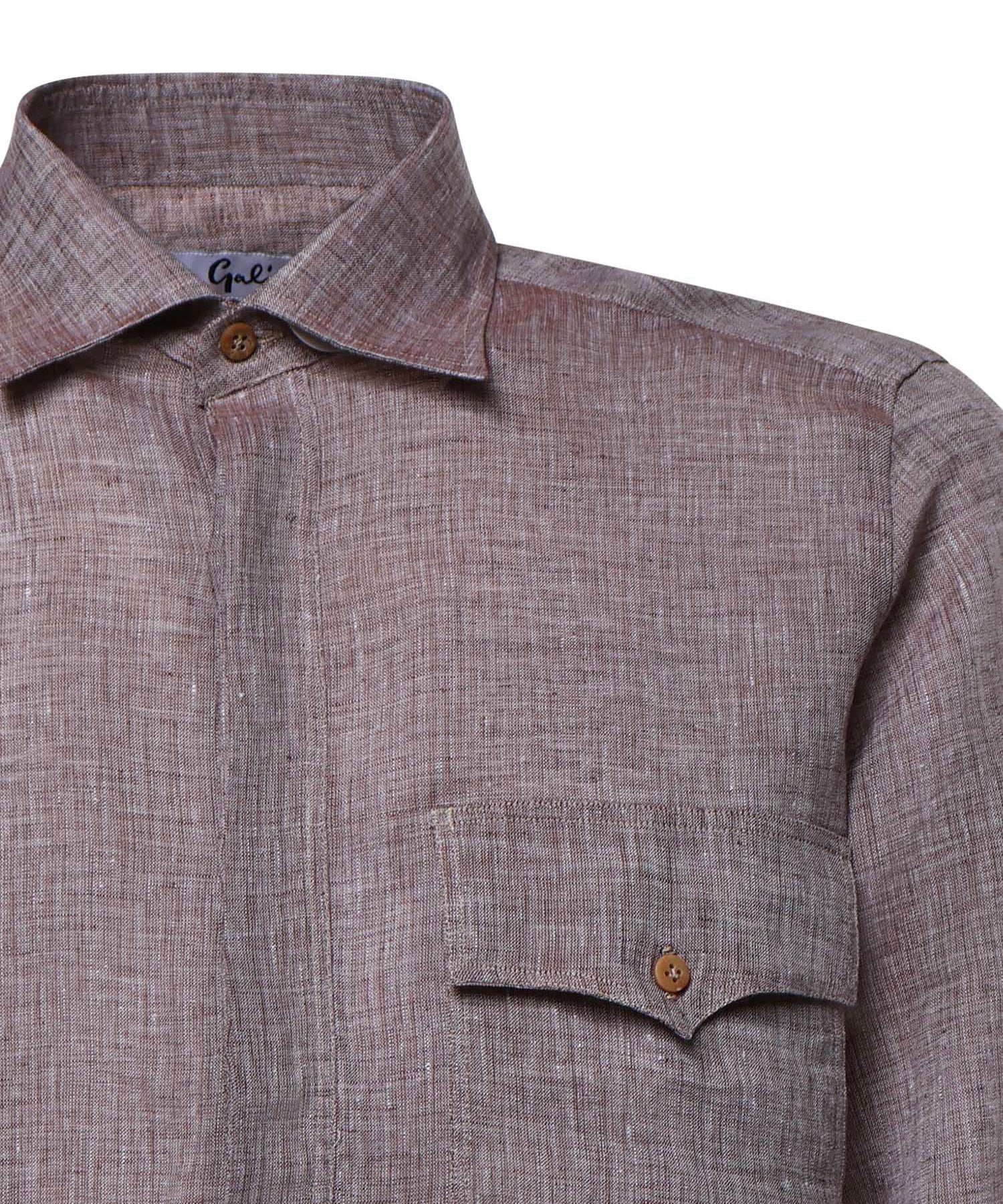 Camicia Rits in lino RITS KAKI GALIANO 