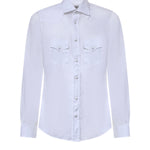 Camicia Savoy in lino SAVOY BIANCO GALIANO 