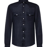 Camicia Savoy in lino SAVOY BLU GALIANO 