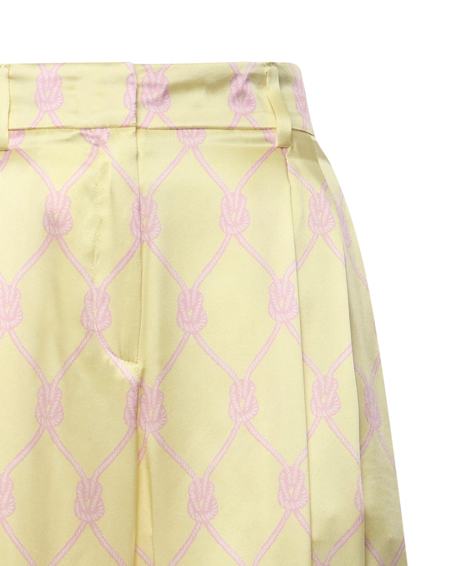 Pantaloni in seta con stampa nappine 80AAA118 N0695162 GENNY 