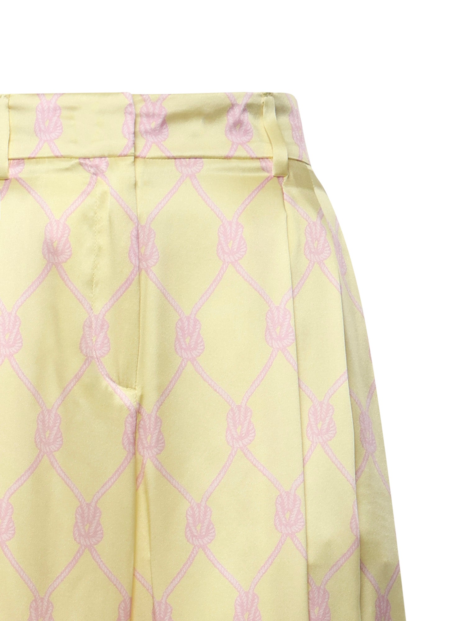 Pantaloni in seta con stampa nappine 80AAA118 N0695162 GENNY 