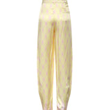 Pantaloni in seta con stampa nappine 80AAA118 N0695162 GENNY 