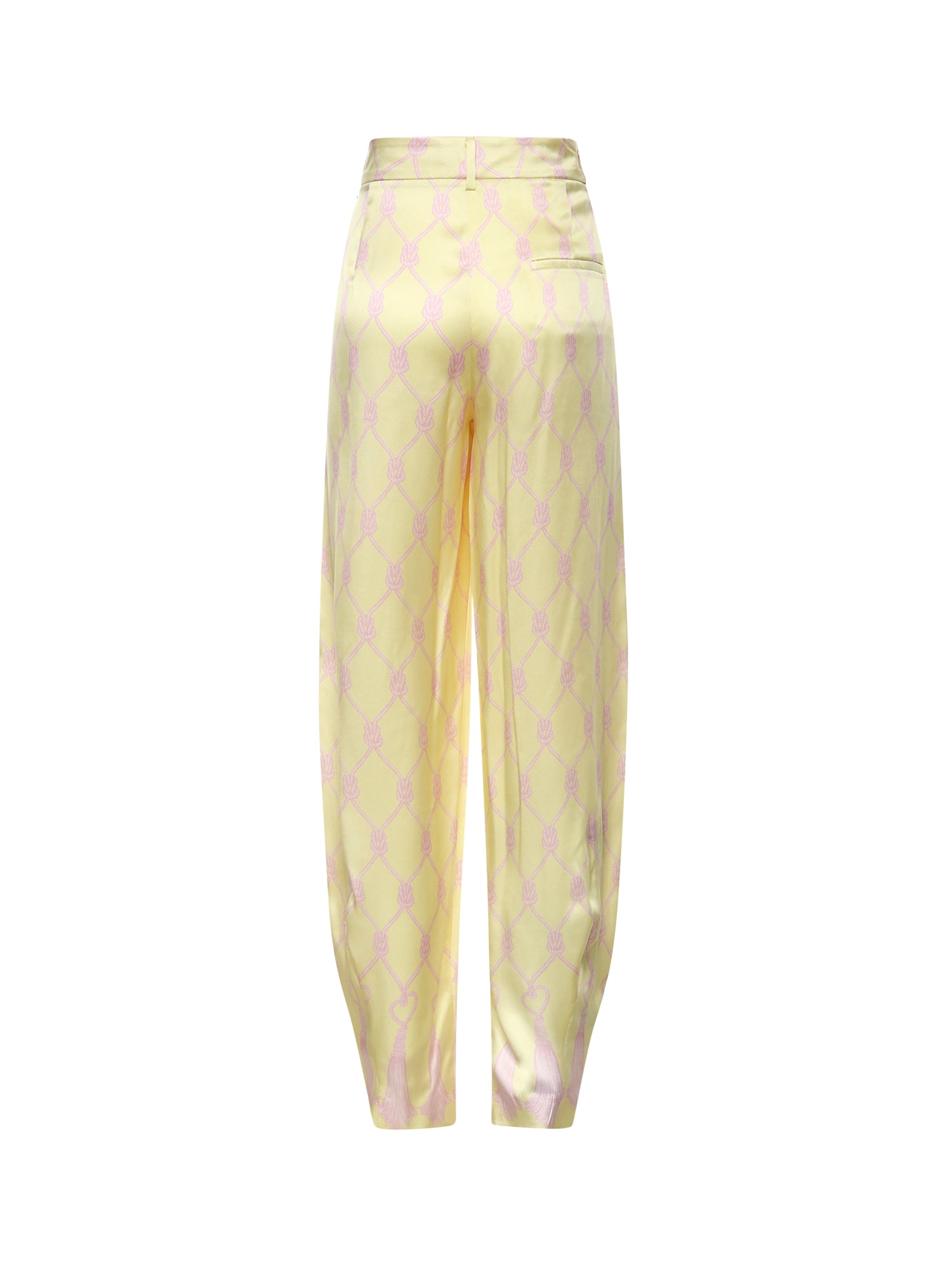 Pantaloni in seta con stampa nappine 80AAA118 N0695162 GENNY 