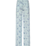 Pantaloni in lino con ricamo orchidea 80AAA177 NR015V67 GENNY 