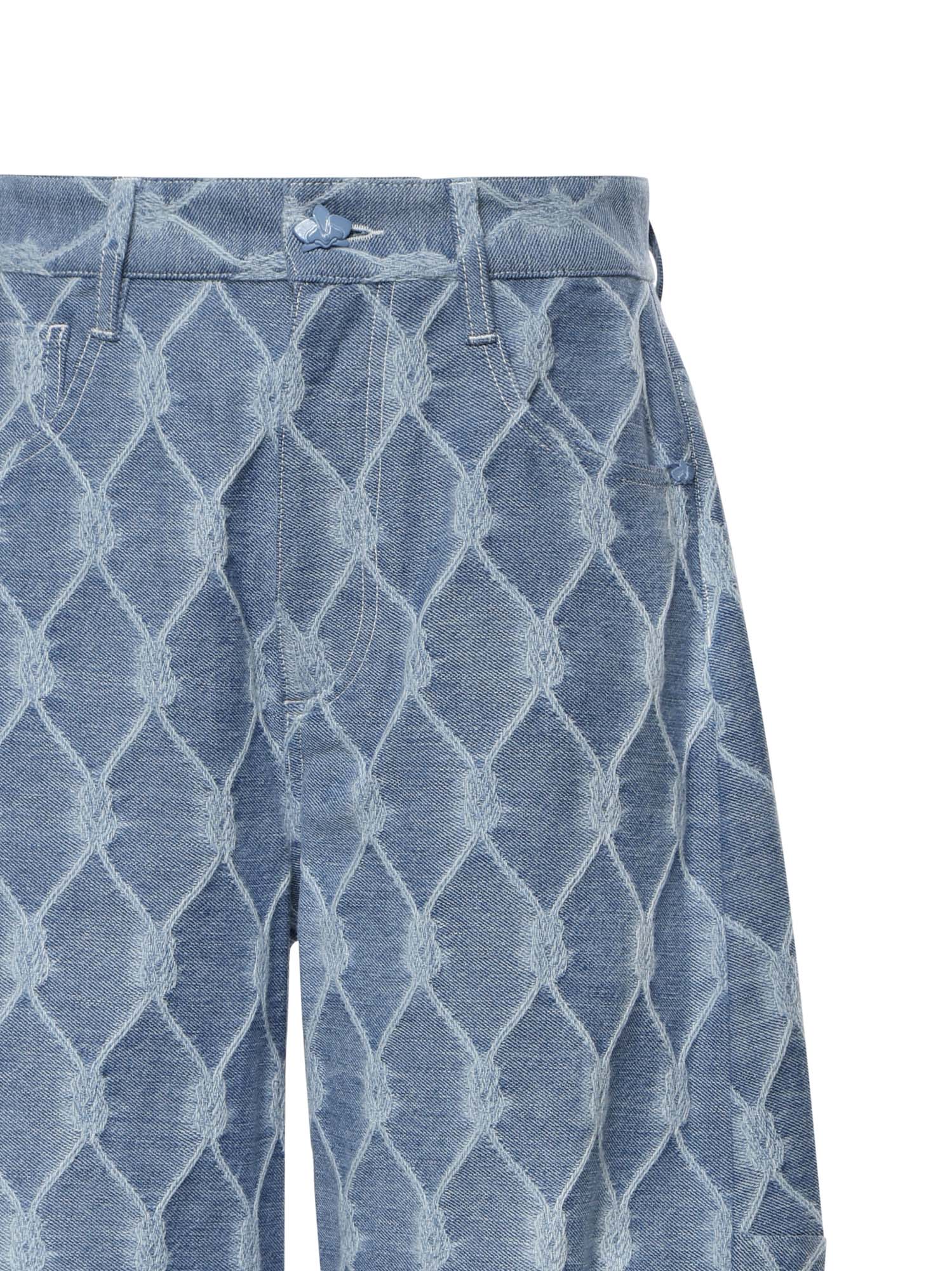 Jeans balloon in jacquard nappine<BR/> 80AAB108 DT091904 GENNY 