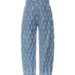 Jeans balloon in jacquard nappine<BR/> 80AAB108 DT091904 GENNY 