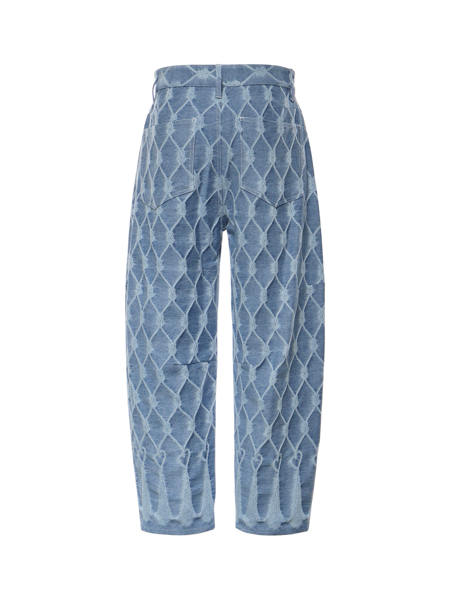 Jeans balloon in jacquard nappine<BR/> 80AAB108 DT091904 GENNY 