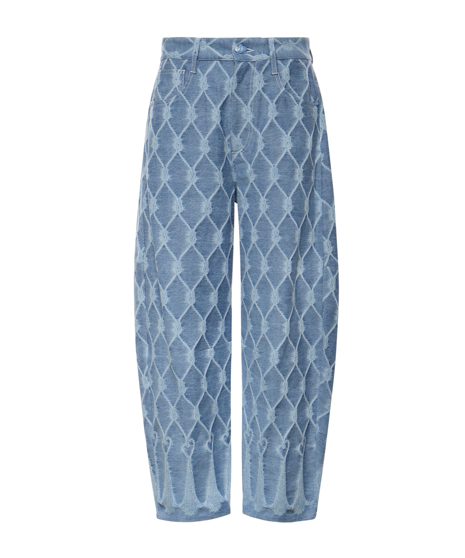 Jeans balloon in jacquard nappine<BR/> 80AAB108 DT091904 GENNY 