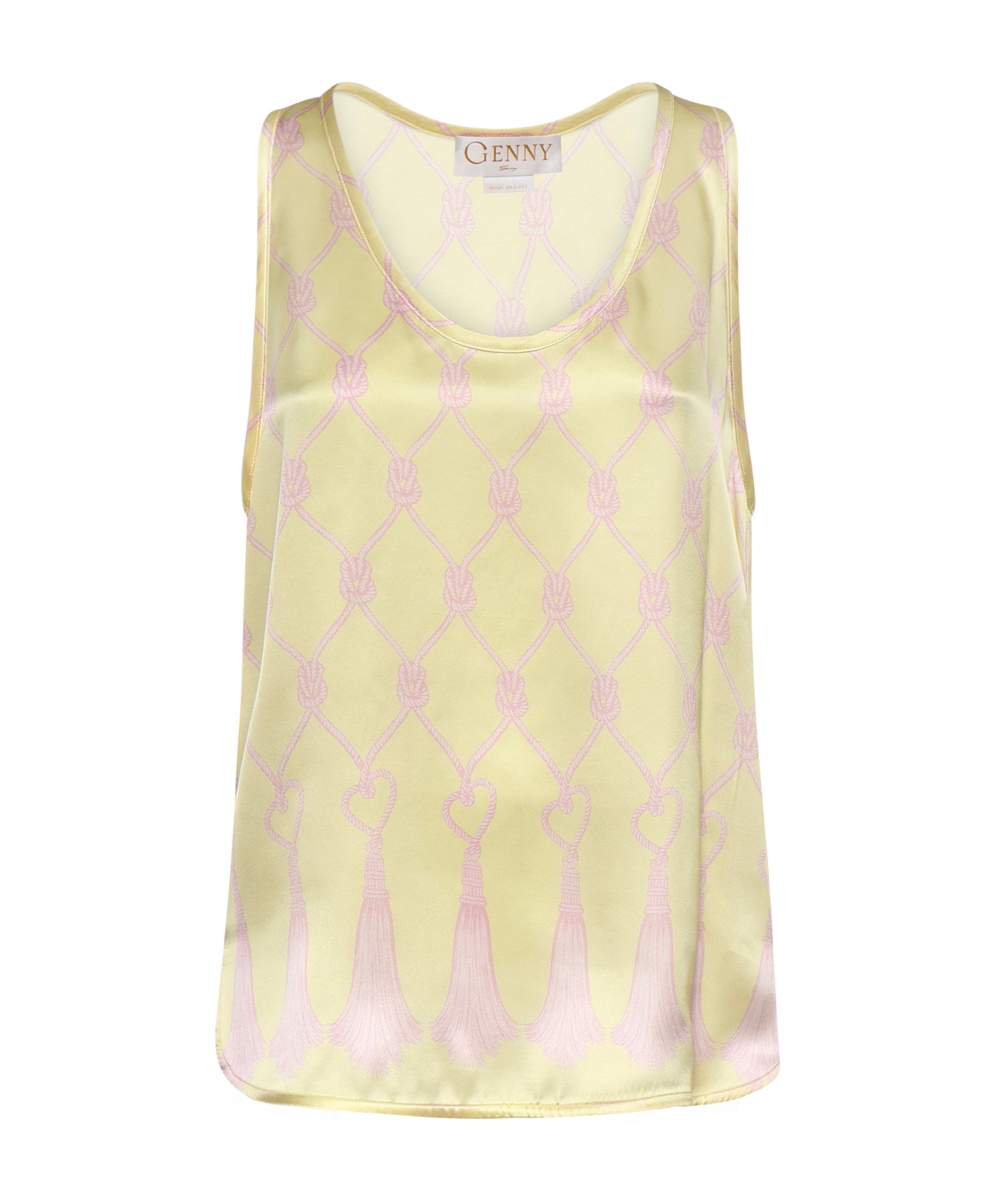 Top in seta con stampa nappine 80AAM627 NS850656 GENNY 