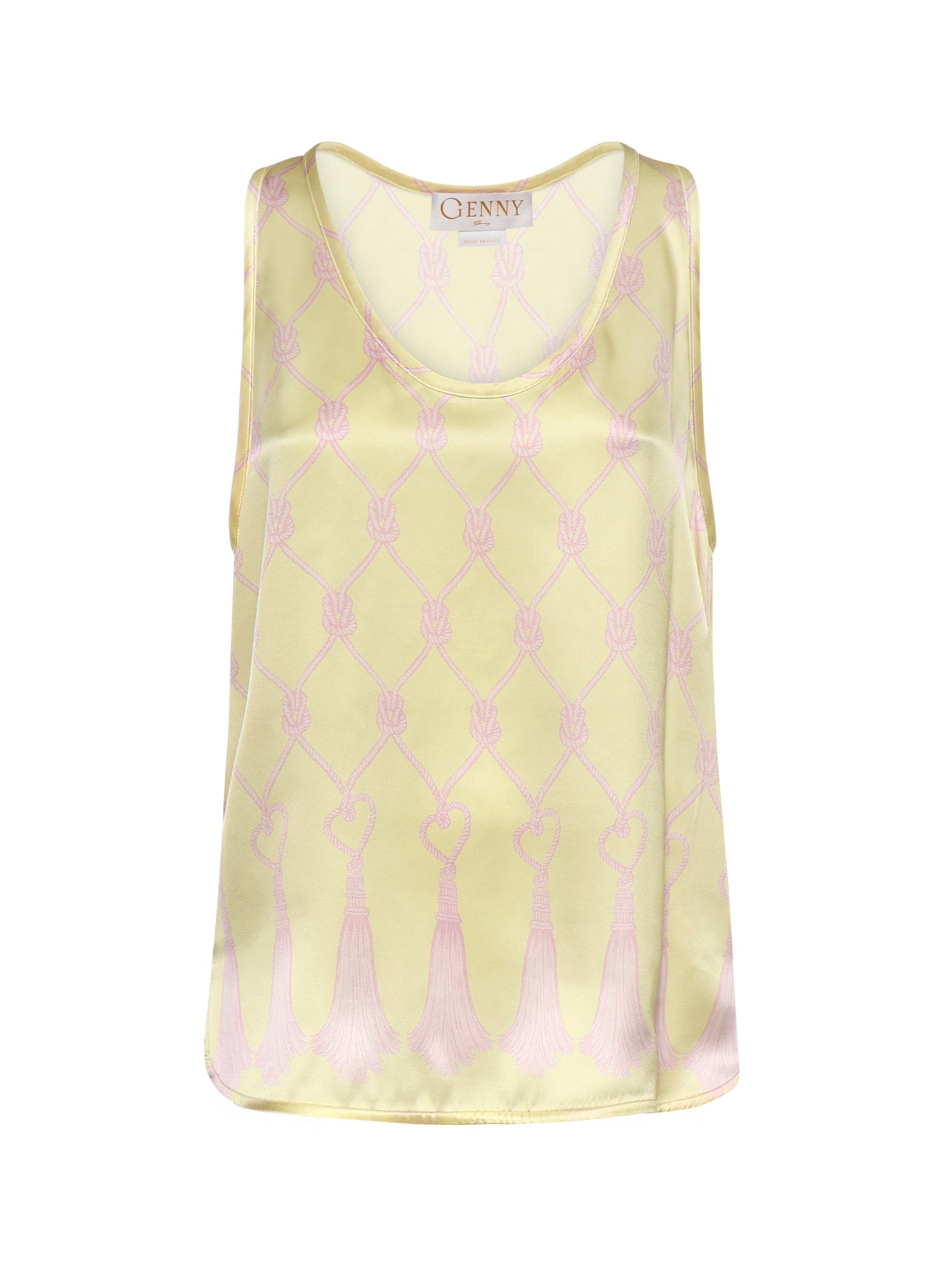 Top in seta con stampa nappine 80AAM627 NS850656 GENNY 