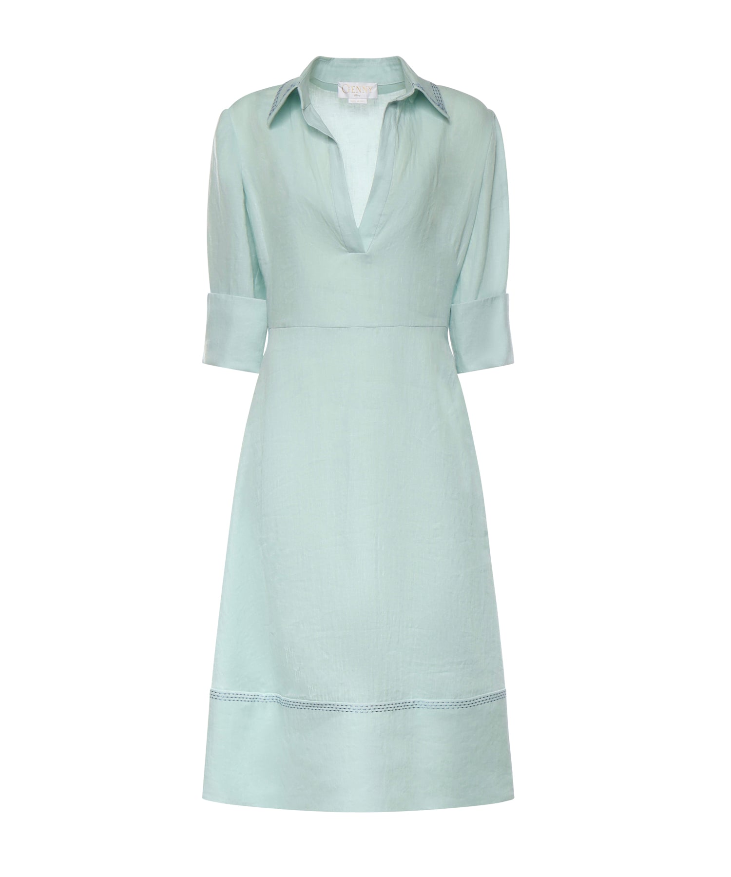 Abito midi in lino 80AAO42E N0750189 GENNY 