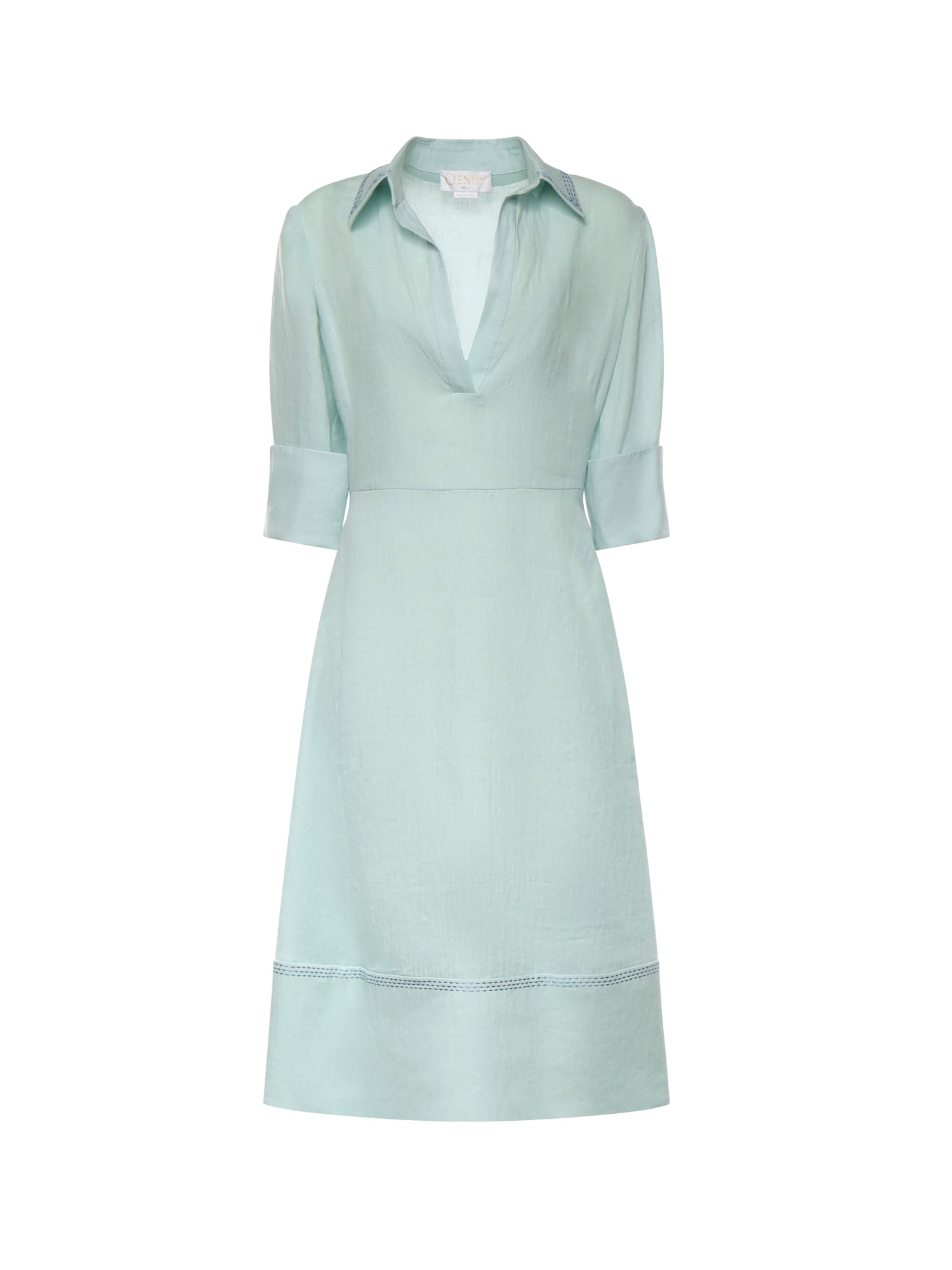Abito midi in lino 80AAO42E N0750189 GENNY 