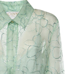 Abito in organza seta con ricamo orchidee 80AAO42F NR018197 GENNY 