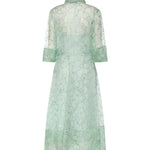Abito in organza seta con ricamo orchidee 80AAO42F NR018197 GENNY 