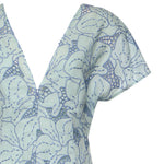 Abito in lino con ricamo orchidea 80AAO438 NR015V67 GENNY 