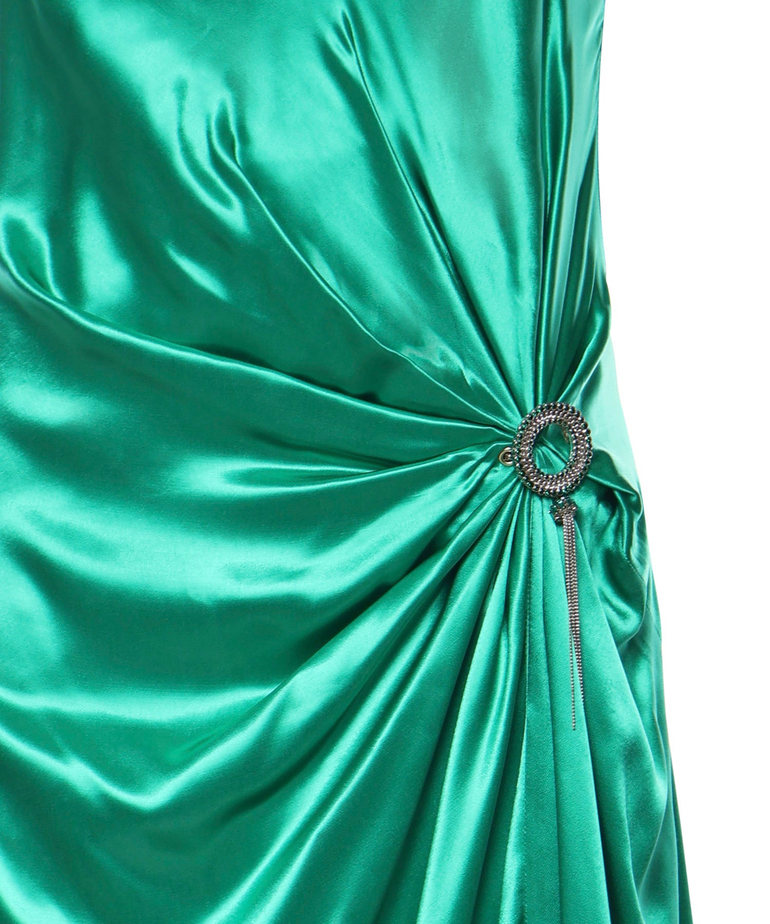 Abito lungo con nappina gioiello Circle Strass 80AAO447 N0695162 GENNY 