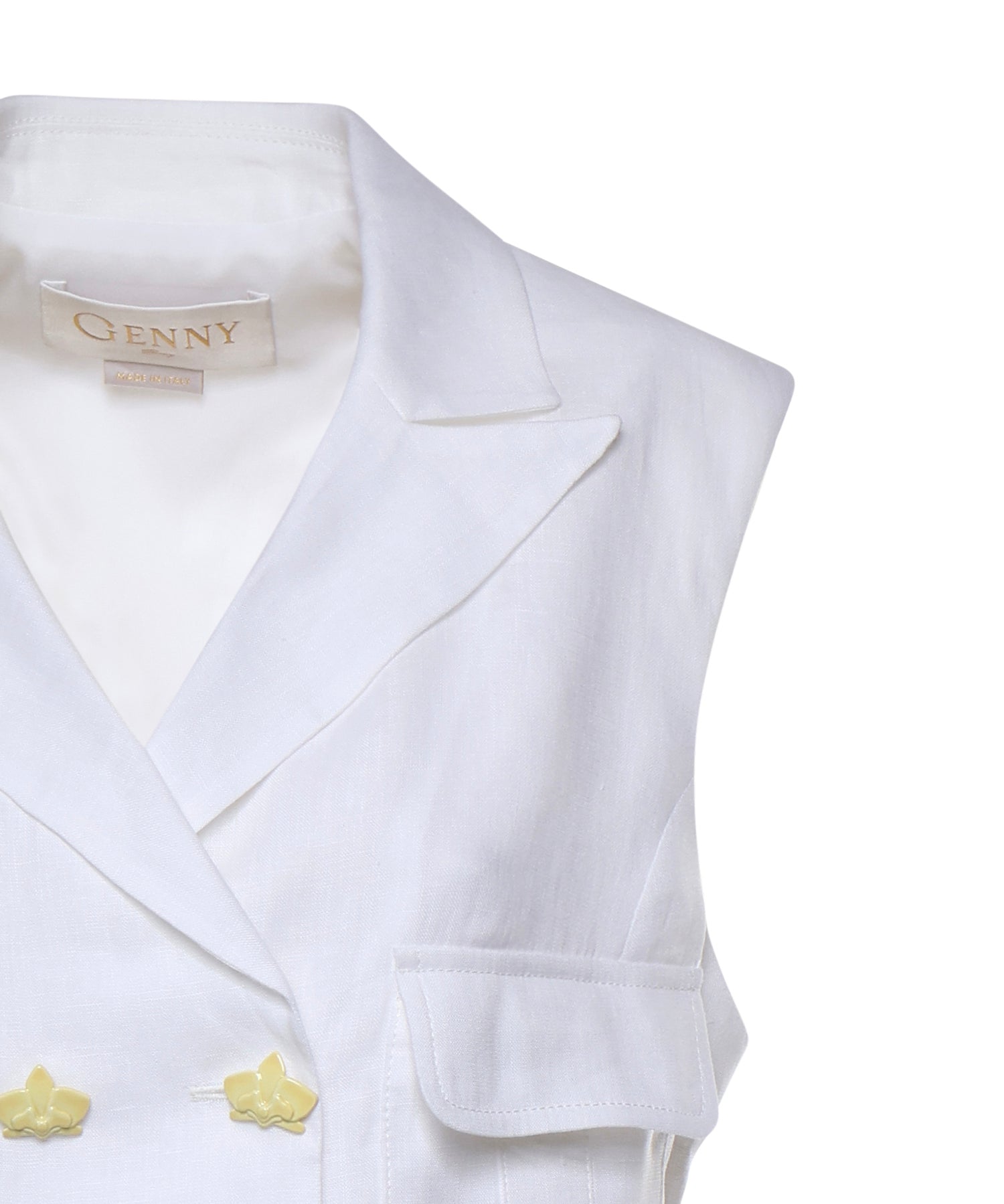 Gilet doppiopetto in lino 80AAP535 N0750003 GENNY 
