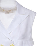 Gilet doppiopetto in lino 80AAP535 N0750003 GENNY 