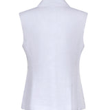 Gilet doppiopetto in lino 80AAP535 N0750003 GENNY 