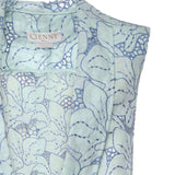 Gilet in lino con ricamo orchidea 80AAP544 NR015V67 GENNY 
