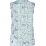 Gilet in lino con ricamo orchidea 80AAP544 NR015V67 GENNY 