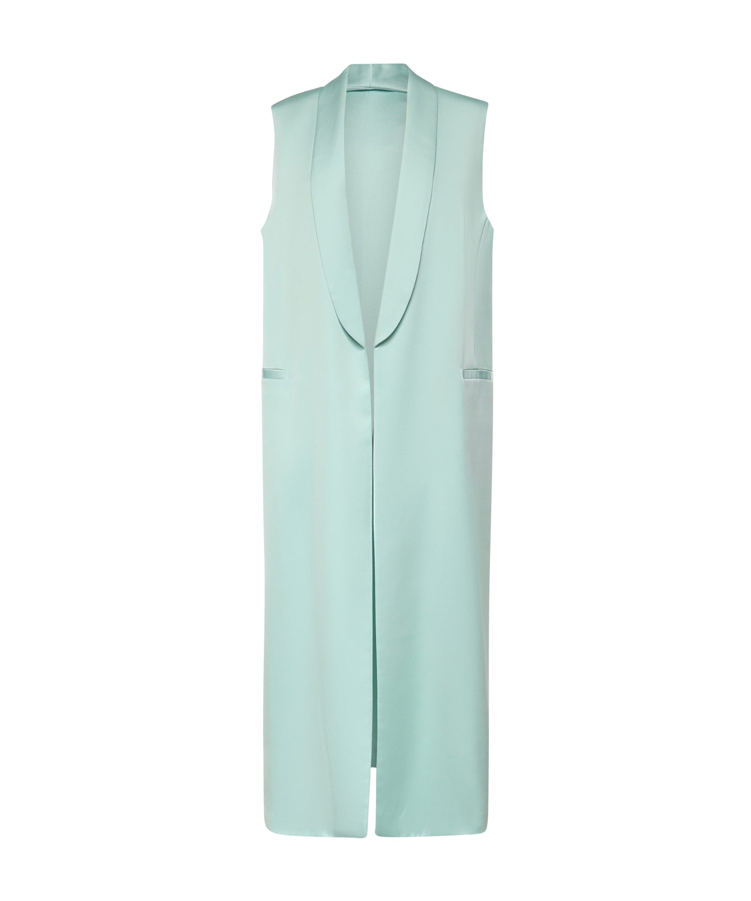 Gilet lungo in envers satin 80AAP547 N0707189 GENNY 