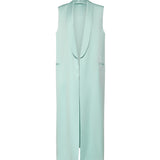 Gilet lungo in envers satin 80AAP547 N0707189 GENNY 